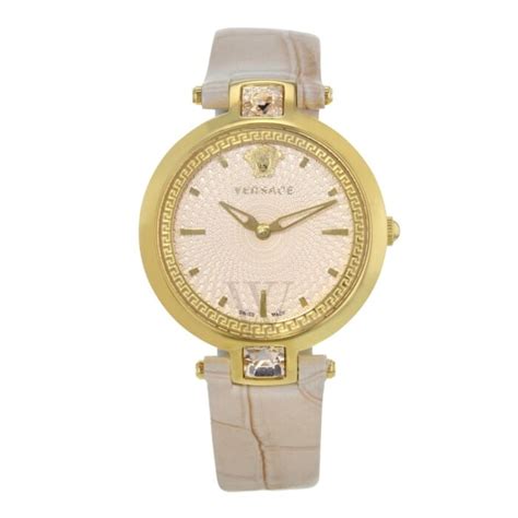 Women's Olympo Leather Ivory Dial Watch 